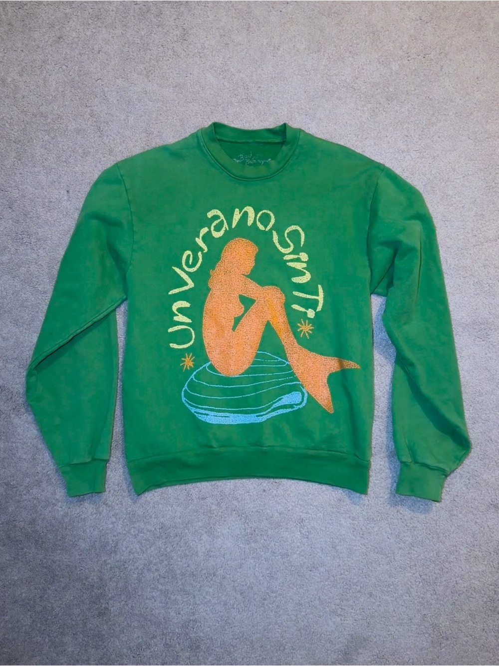 Bad Bunny Un Verano Sin Ti Green Sweatshirt Size Small